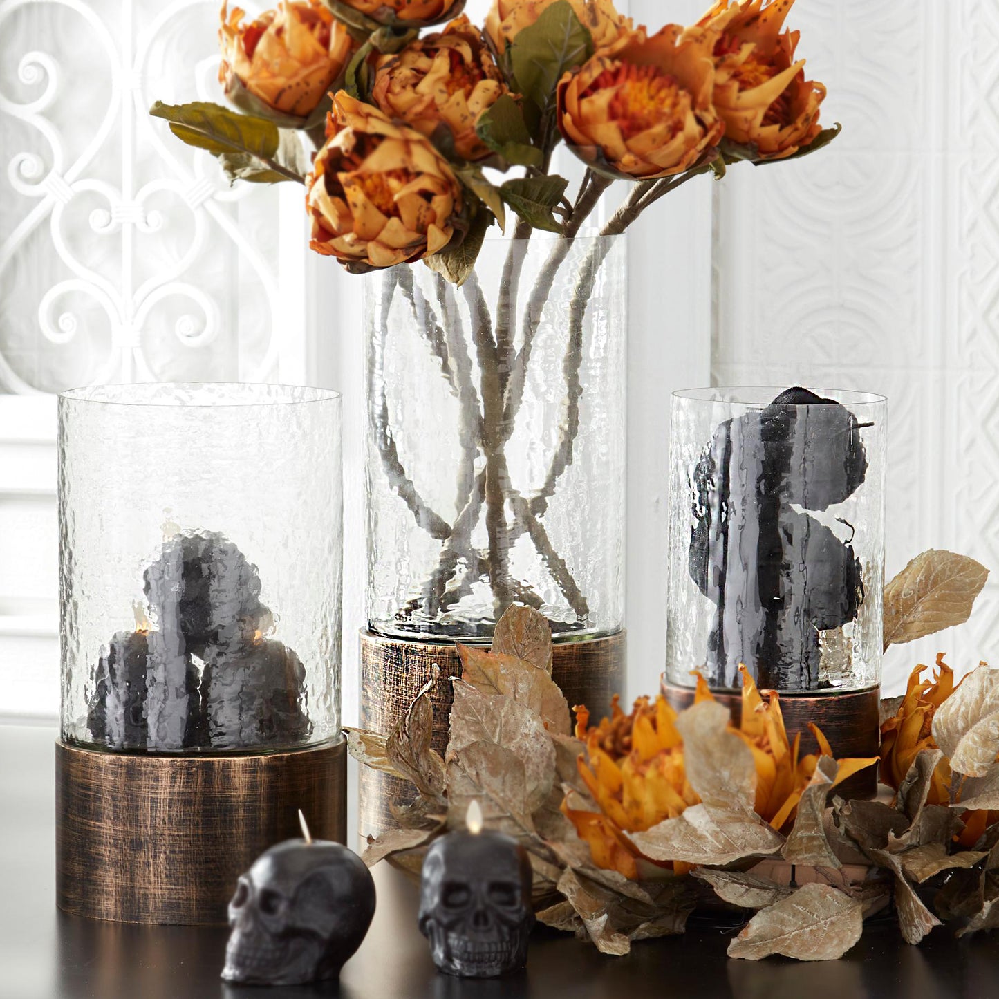 Candelero Color Cobre Con Cilindro