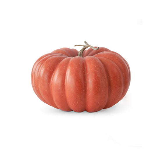 Calabaza Naranja Con Motas Cafes Y Blancas De 32.4 Cm