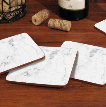 Coaster de mármol blanco