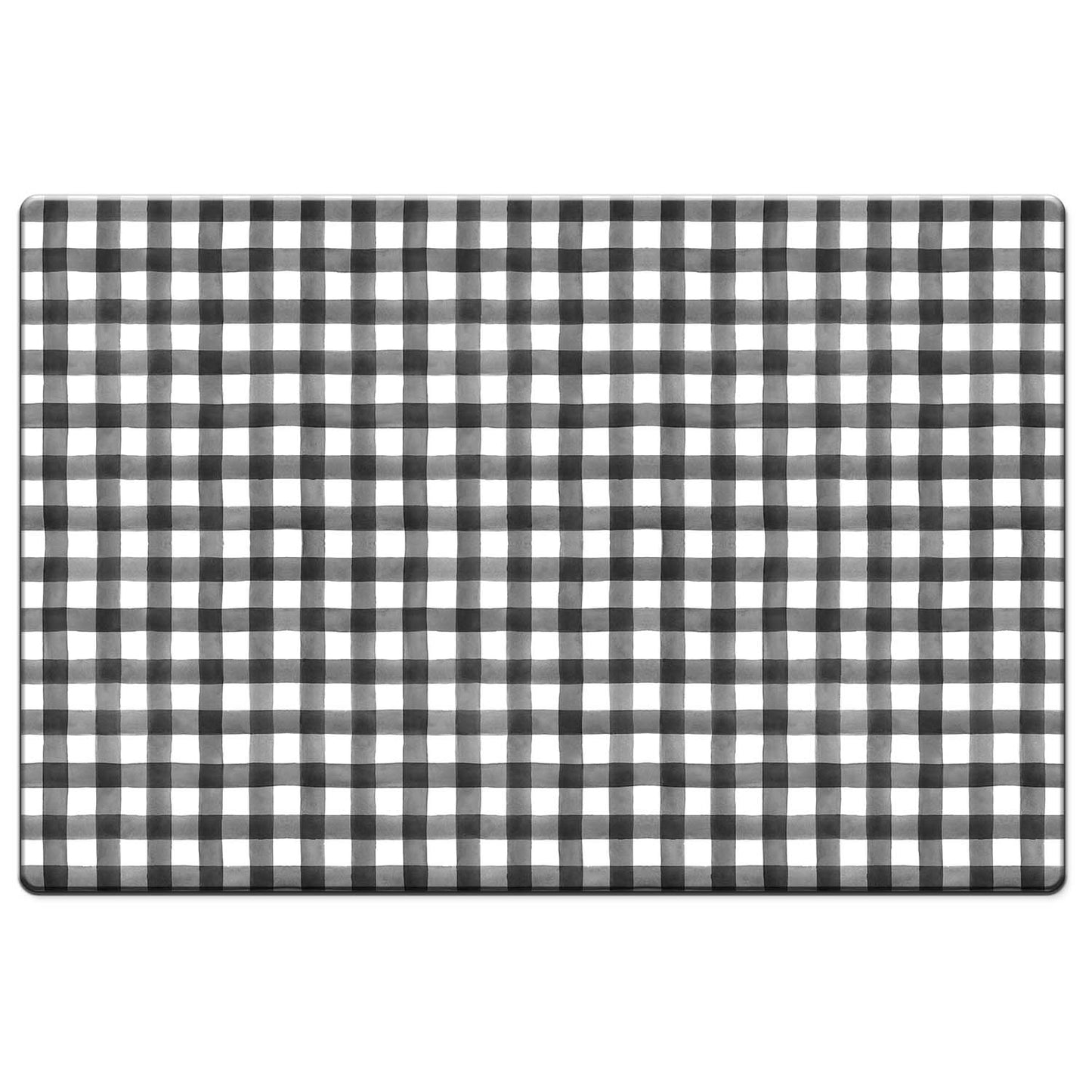 Alfombra de cuadros blanco y negro