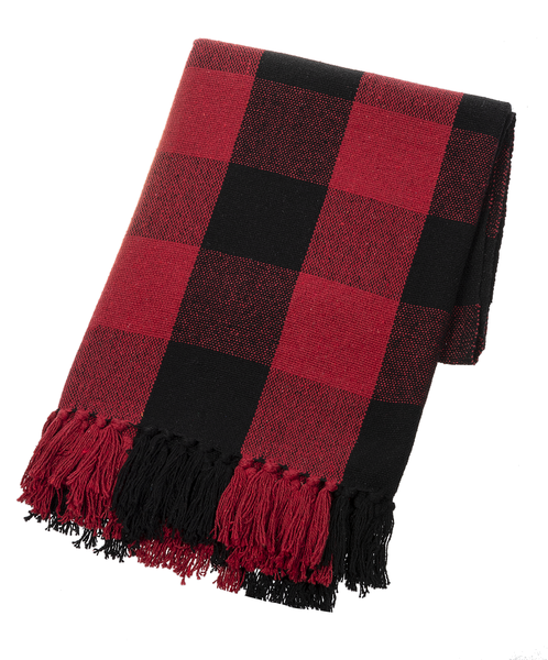 Colcha Roja Y Negra Buffalo