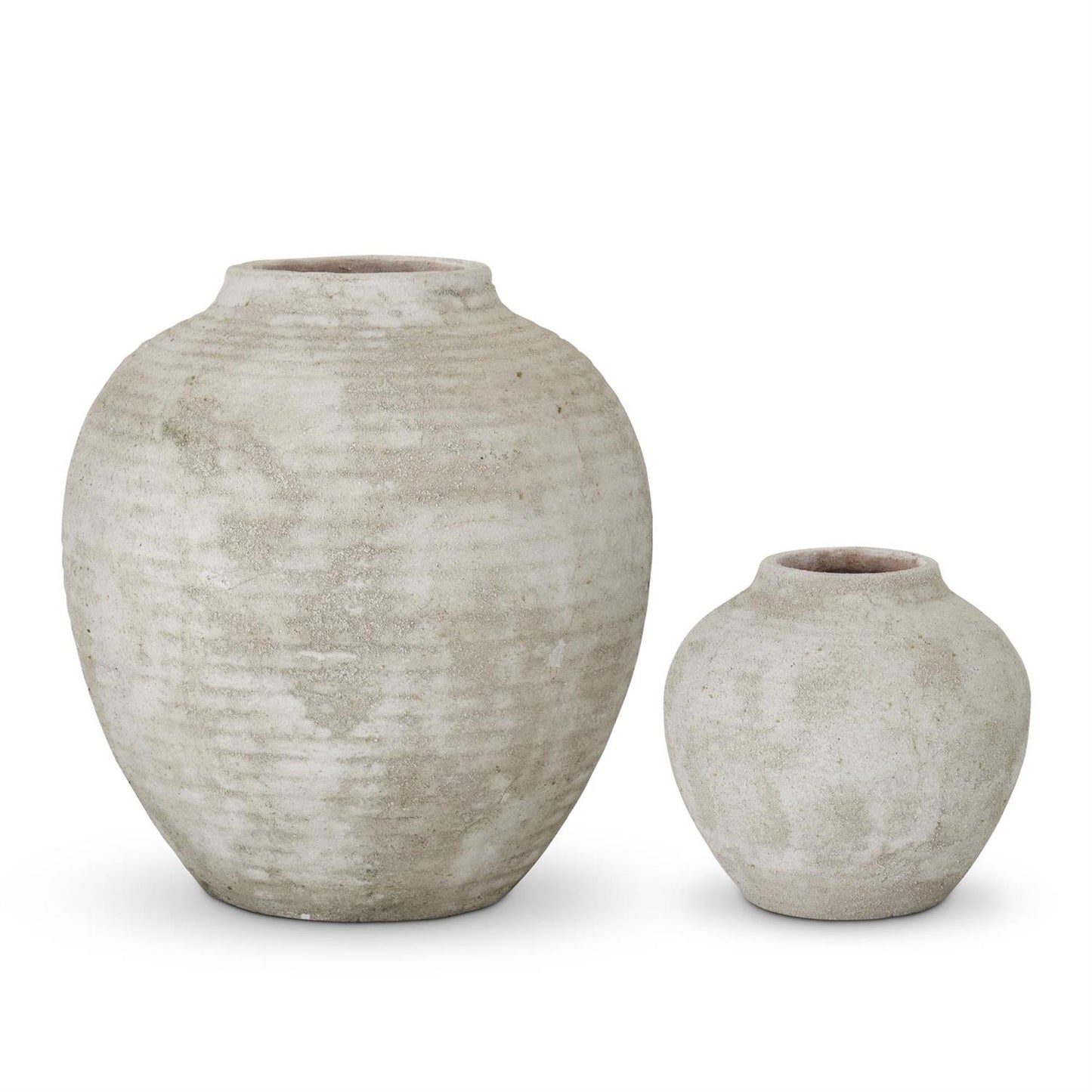Jarron Terracota Crema Con Textura