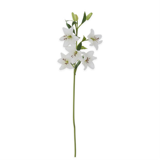 Rama lirio real touch blanco 30 pulgadas