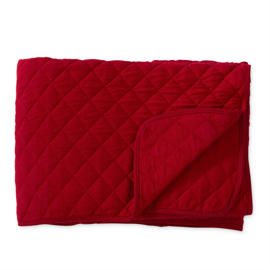 Colcha acolchada roja 60 in