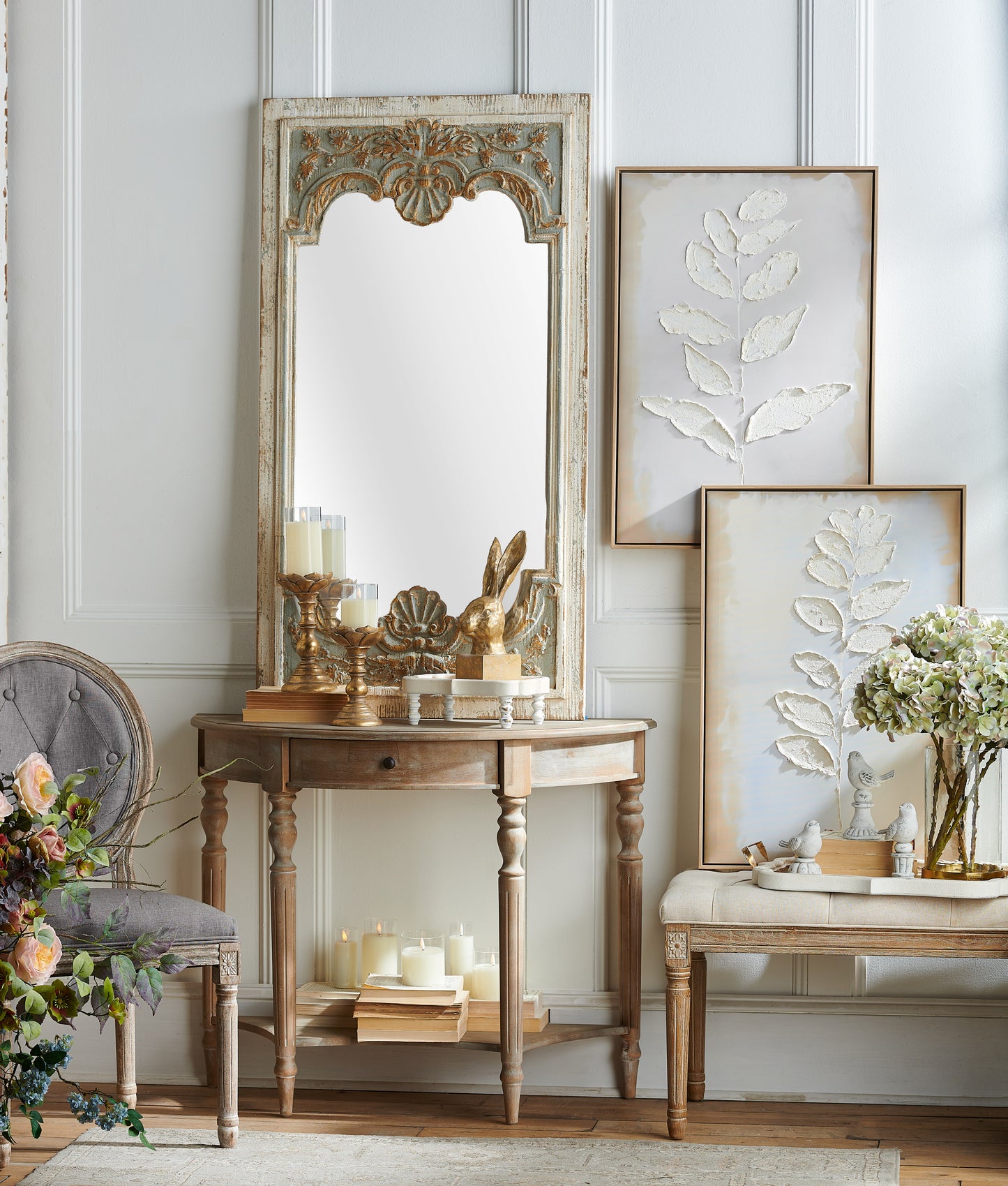 Candelero De Vidrio Base Dorada