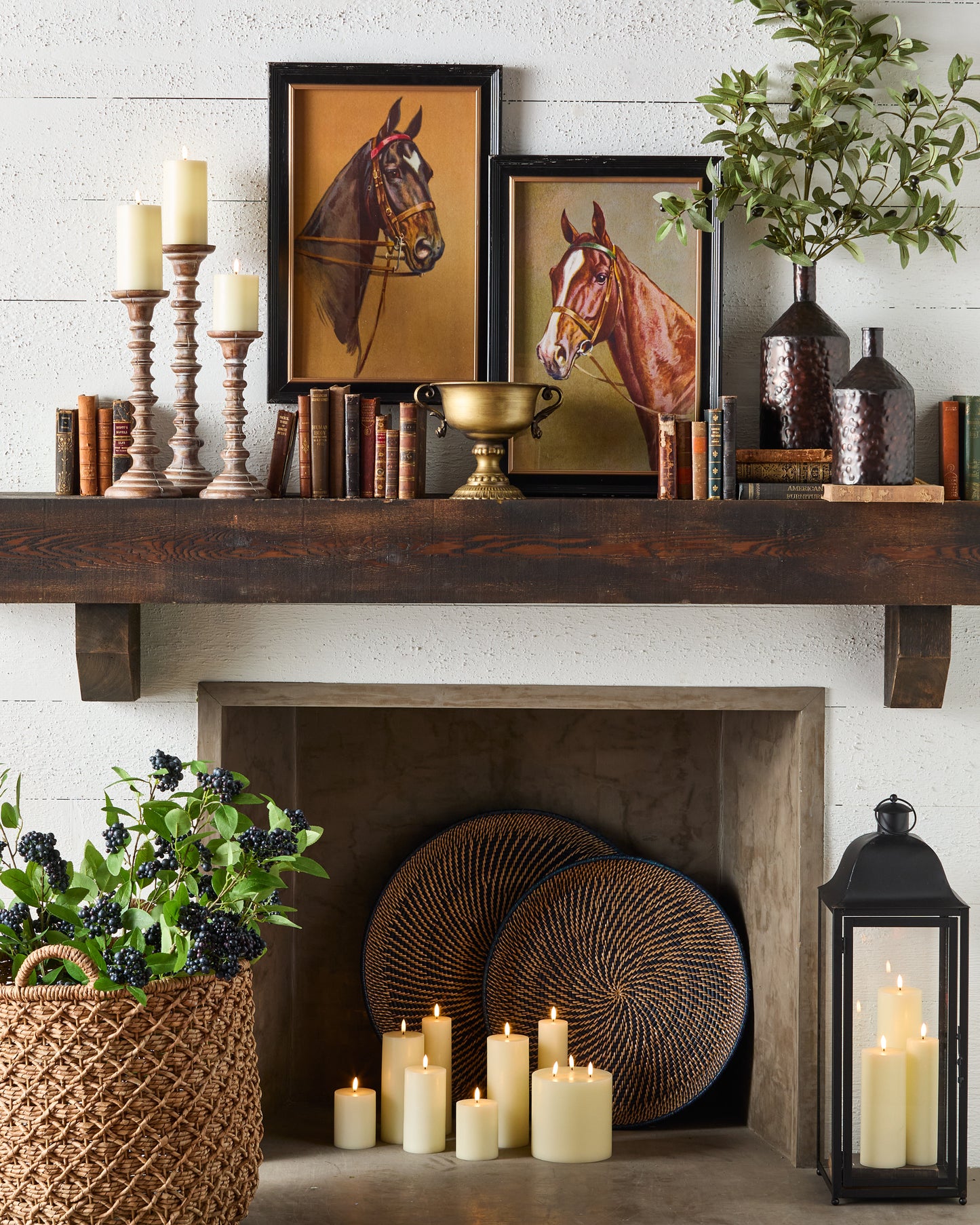 Set De Candeleros De Madera