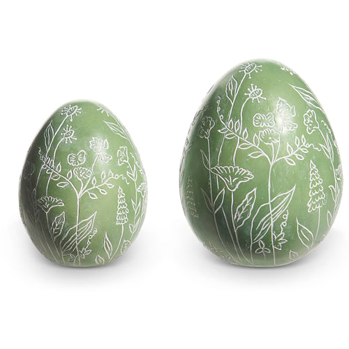 Huevos Verdes Tallados