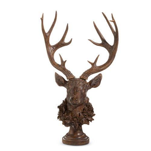 Venado Antiguo Busto Con Corona 21.5In