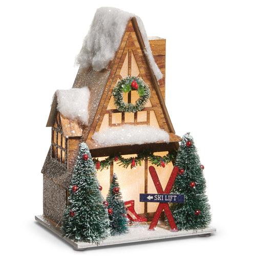 Casita De Ski Iluminada 9In