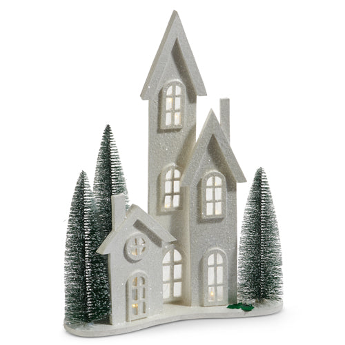 Casa Iluminada Con Brillo Blanco 20.5In