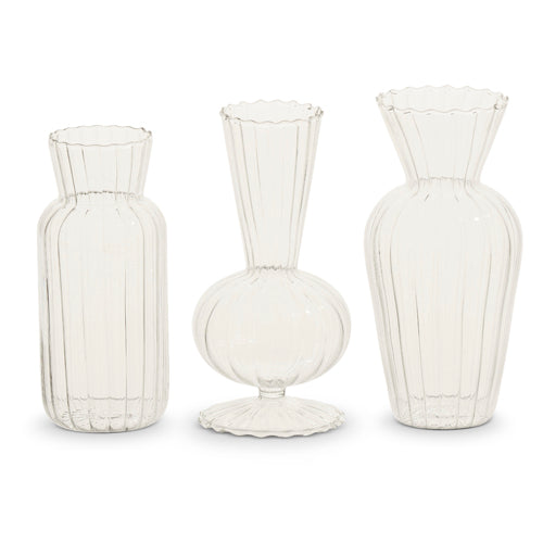 Set De Tres Floreros Transparentes