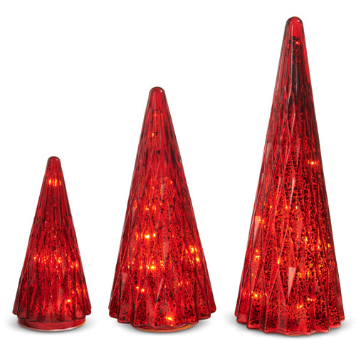 Arboles De Vidrio Iluminados 14.5In