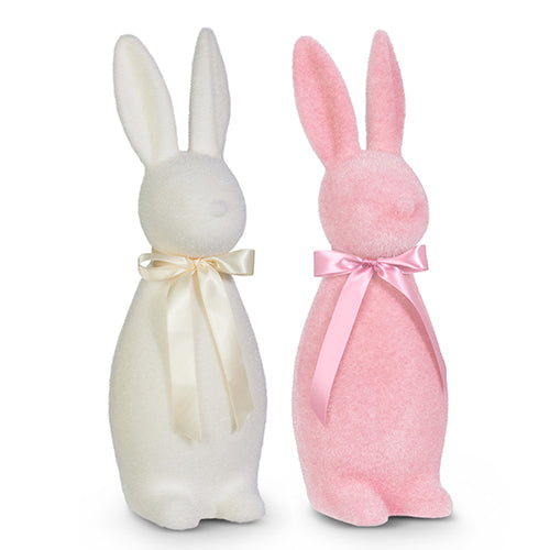 Conejo Blanco Rosado De Velvet 18In