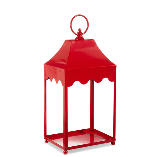 Farol Rojo Decorativo 18In