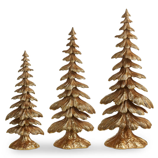 Set de arboles en capas dorado 20in