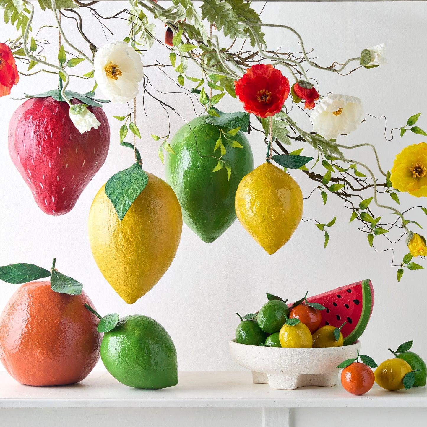 Limon papel mache 10 pulgadas