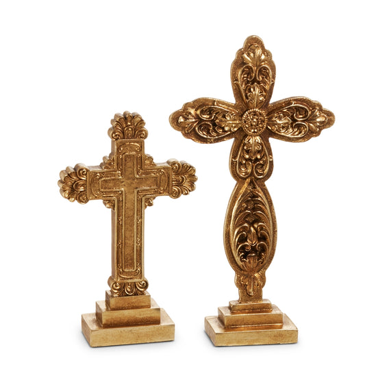 Cruces estilo antiguo doradas 14.75in