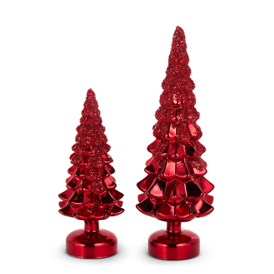 Arboles rojos con brillantina 15.5in