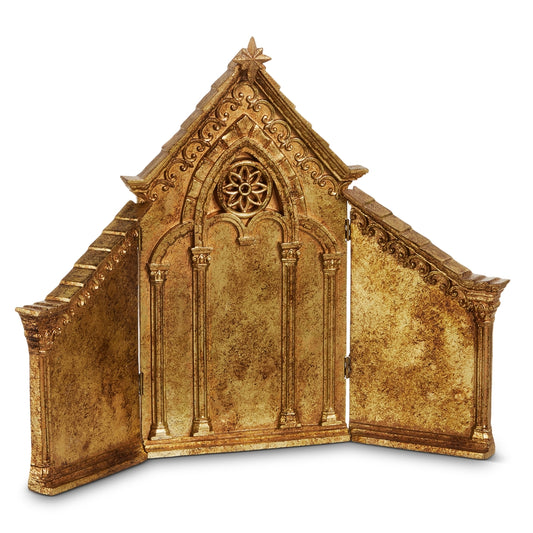 Pesebre dorado plegable 12in