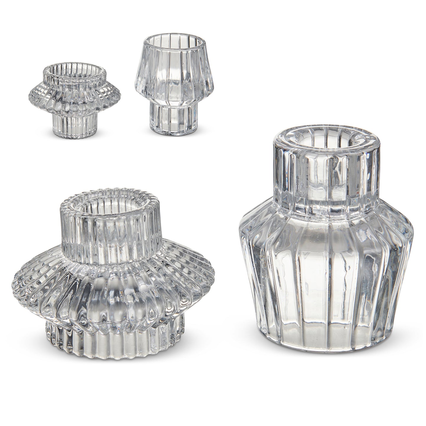Portavelas vintage transparente 3 pulgadas
