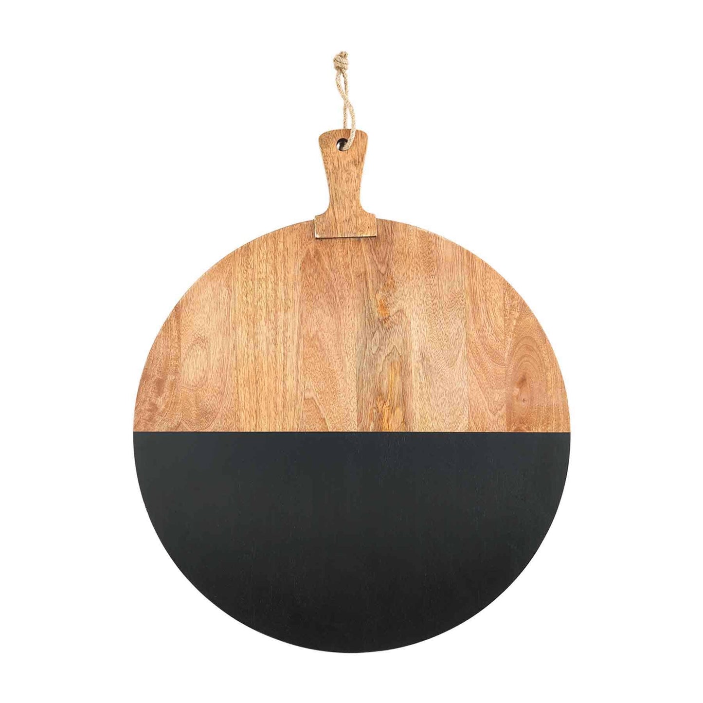 Tabla mitad negra redonda