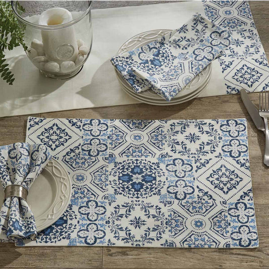 Individuales de azulejos azules
