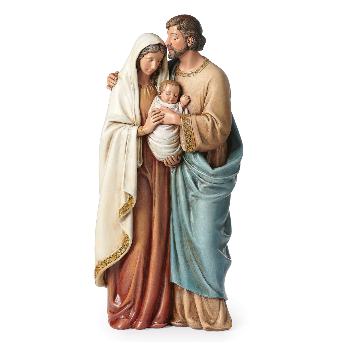 Sagrada familia jose besando a maria 13in