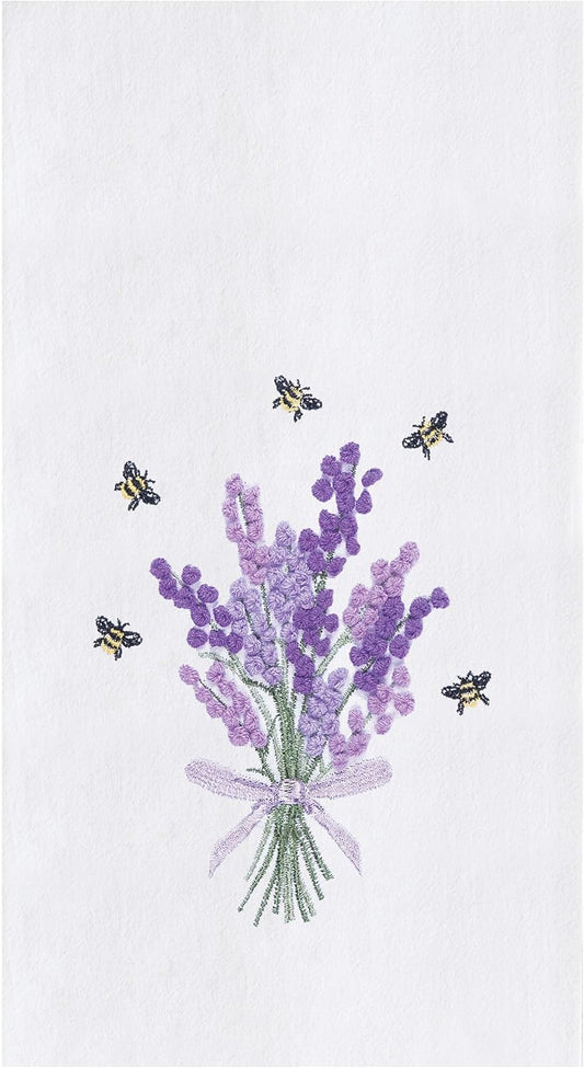 Toalla de cocina lavanda y abejas