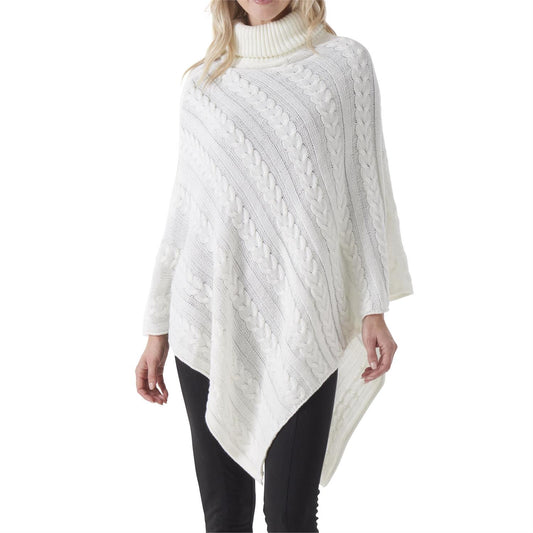 Poncho con cuello blanco