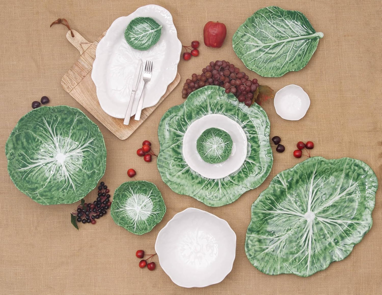 Platos para dip repollo, set de 4