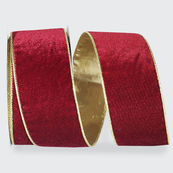 Liston velvet corinto con dorado