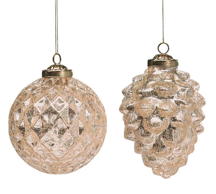 Ornamento champagne con rombos