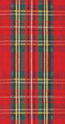 Servilletas de papel rectangulares de navidad plaid rojas