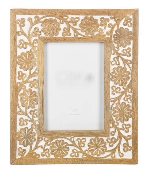 Marco De Madera De Fotos 5X7 De Flores