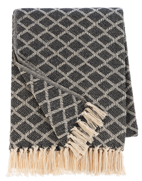 Colcha Gris De Diamantes
