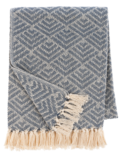 Colcha Azul Y Beige