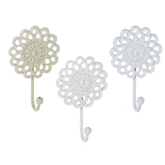 Colgador de medallon de flor