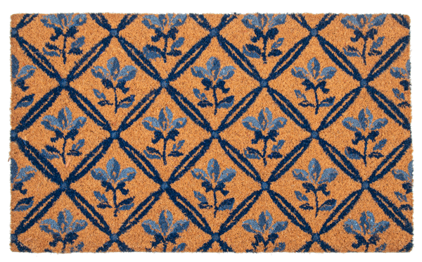 Alfombra De Flores Patron Azul