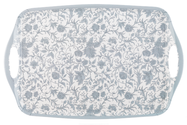 Azafate de flores celestes
