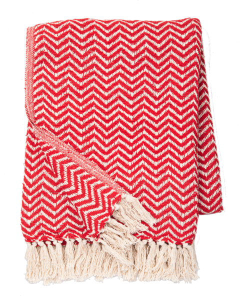 Colcha Roja Chevron