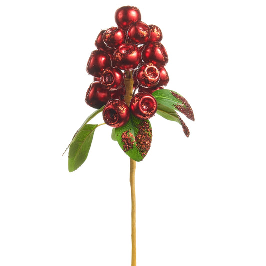 Rama berrie metalica roja 13in