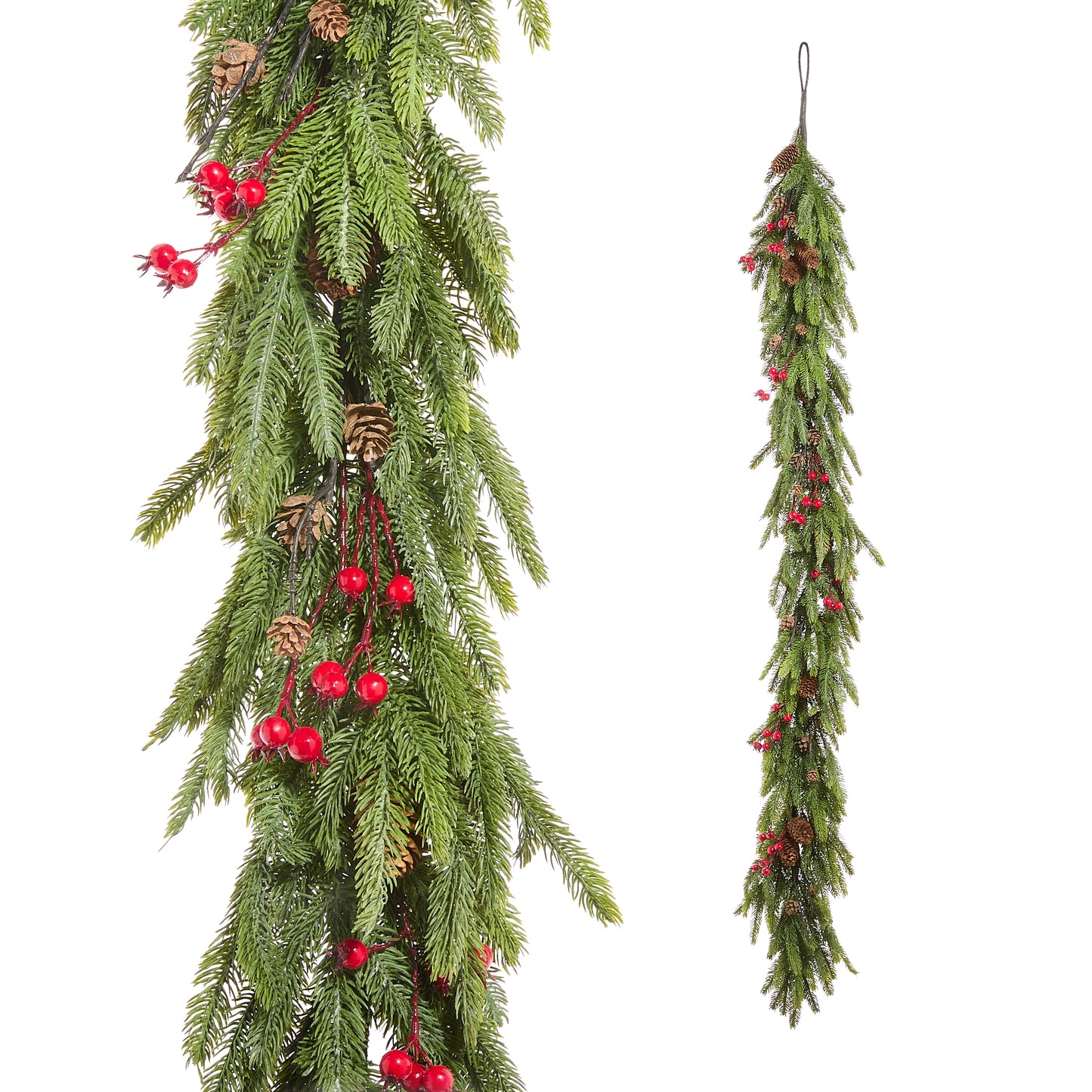 Guirnalda De Pino De Norfolk Con Berries 6Ft