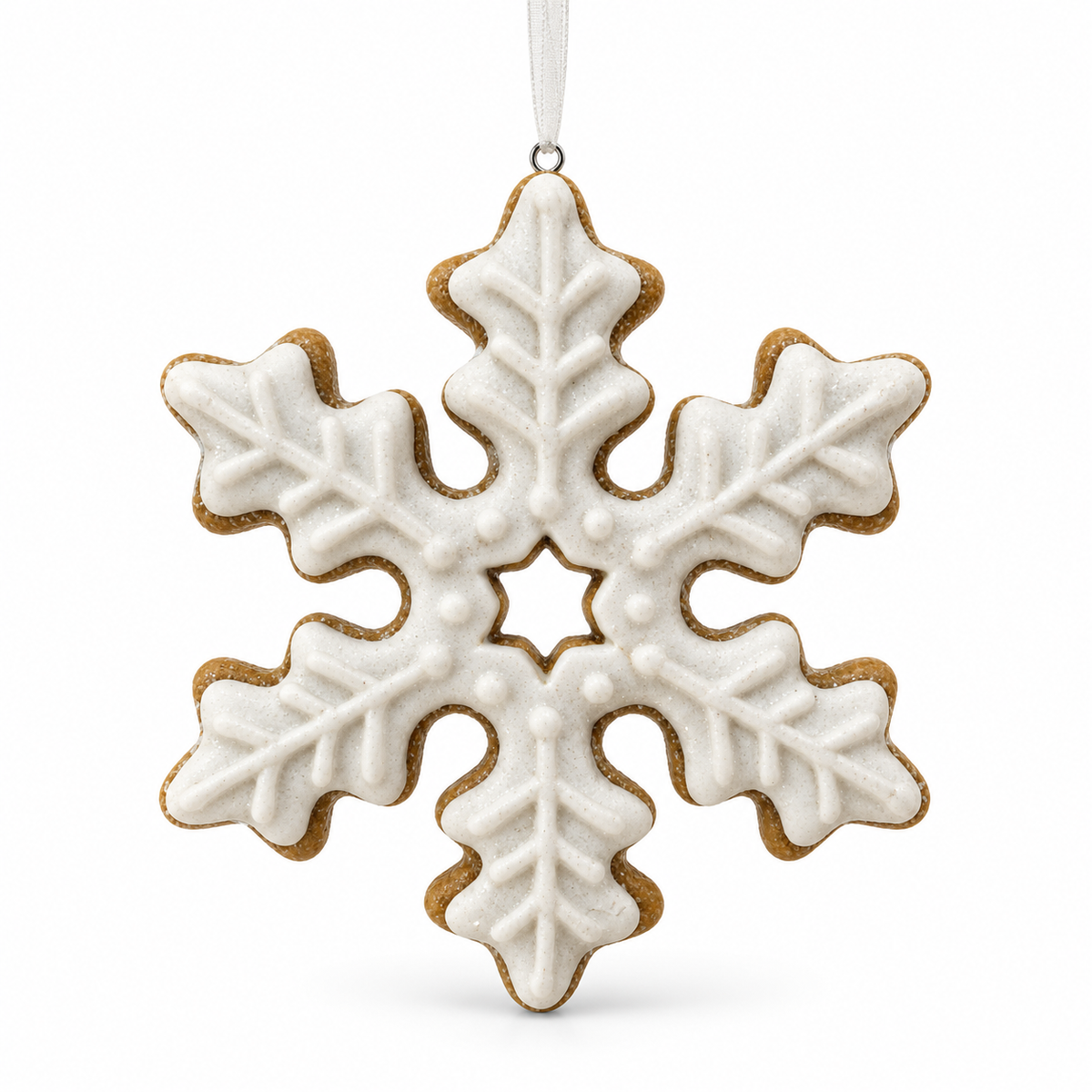 Ornamento de galleta de copo de nieve
