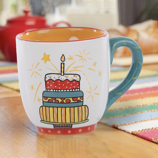Taza pastel cumpleaños