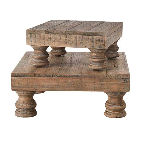 Banco De Madera Cuadrado