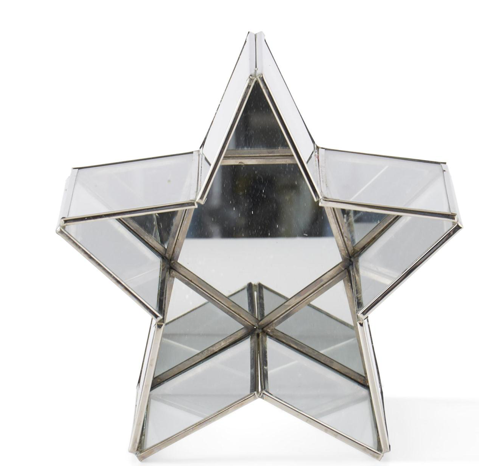 Estrella plateada con espejo grande