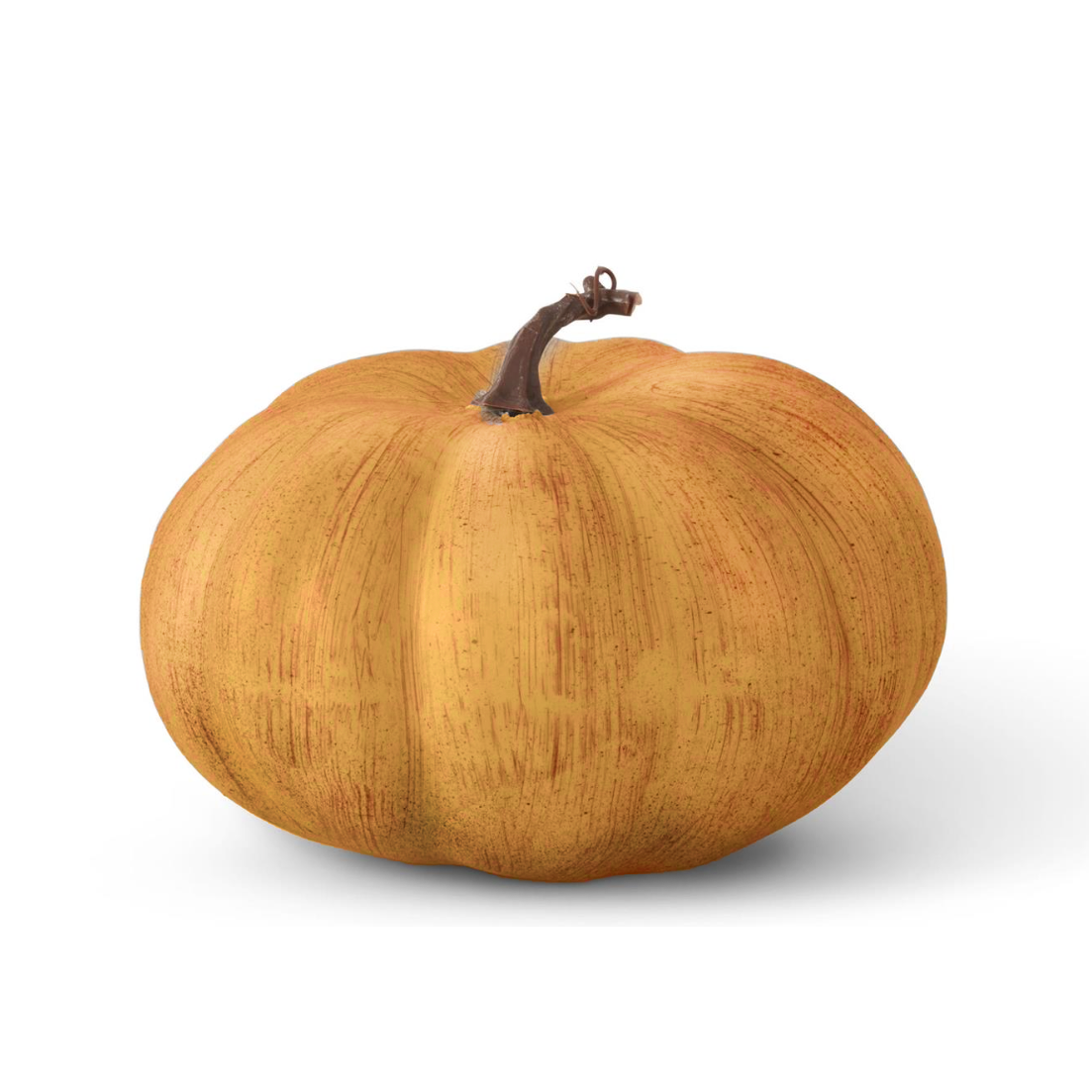 Calabaza Naranja Y Verde Con Motas Amarillas De 24 Cm