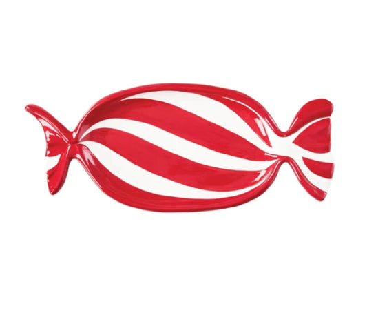 Plato grande candy cane
