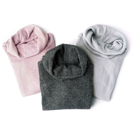 Blusa manga larga con cuello con bolsa