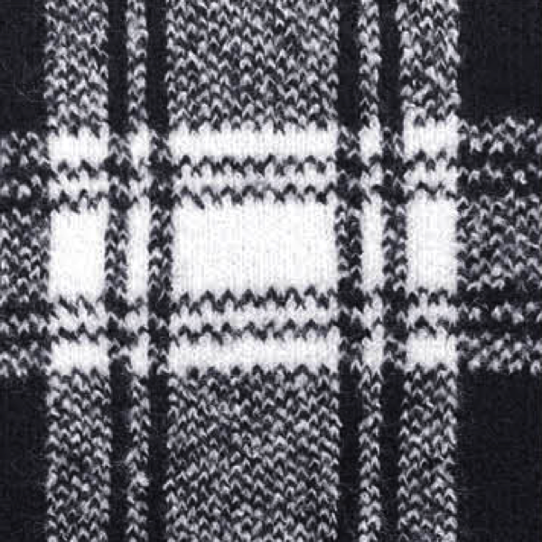 Poncho de cuadros con cuello
